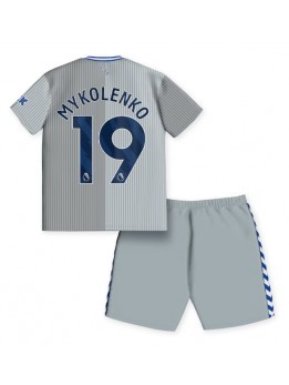 Everton Vitaliy Mykolenko #19 Ausweichtrikot für Kinder 2023-24 Kurzarm (+ Kurze Hosen)